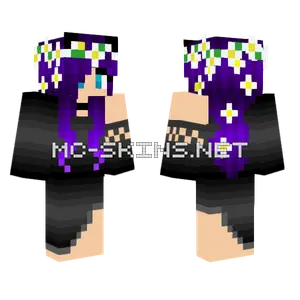 Gothic Emo Wedding Dress Minecraft skin
