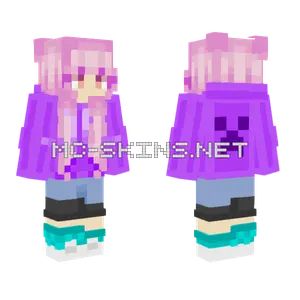 Grape Candy Girl Minecraft skin