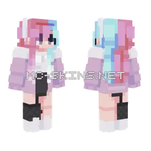 Grape Cotton Candy Girl Minecraft skin