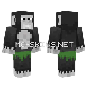 Gray Ape Minecraft skin