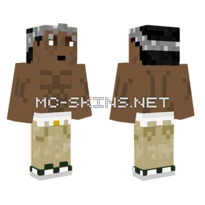 Gray Bandana Minecraft skin