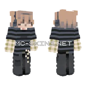 Gray Camouflage Soldier Minecraft skin