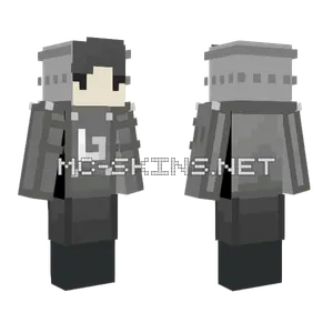 Gray Casual Outfit Minecraft skin
