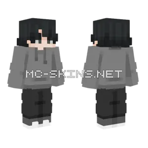 Gray Hoodie Skin Minecraft skin