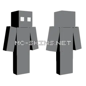 Gray Scale Robot Minecraft skin