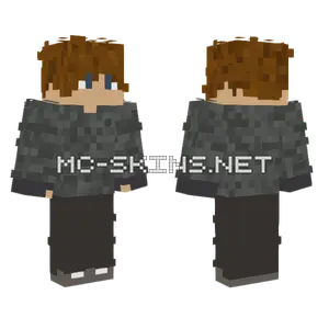 Gray Skin With Gloves Minecraft skin