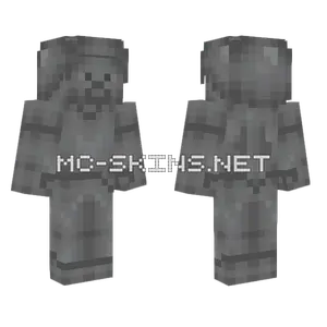 Gray Steve Minecraft skin