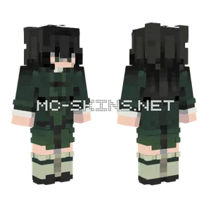 Green Academia Minecraft skin