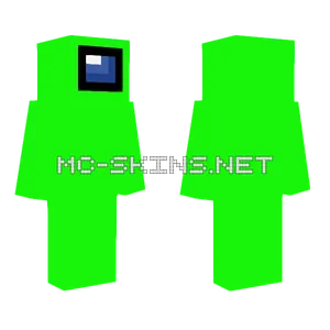 Green Among Us Player Minecraft skin