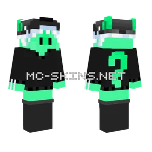 Green and Black Robot Minecraft skin