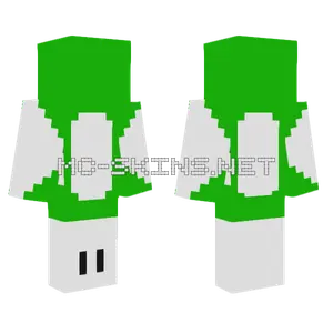 Green And White Robot Minecraft skin