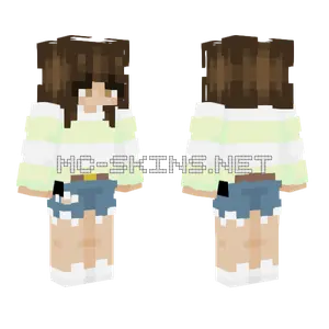 Green and White Sweater Minecraft skin