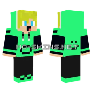 Green Black Outfit Boy Minecraft skin