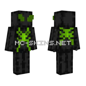 Green Black Spiderman Minecraft skin