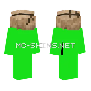 Green Block Man