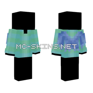 Green Blue Stripes Angel Wings Minecraft skin