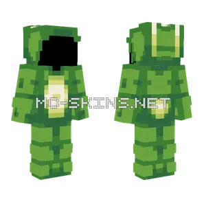 Green Bunny Template Hive Style Minecraft skin