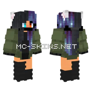 Green Camo Girl Minecraft skin