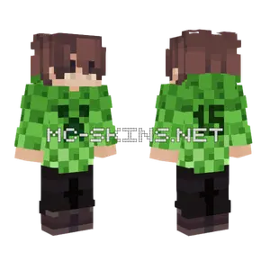 Green Creeper 15 Minecraft skin