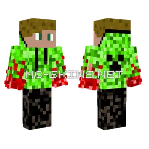 Green Creeper Cowboy Minecraft skin