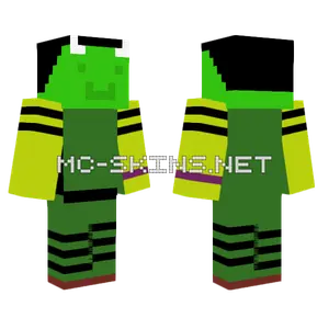 Green Crocodile Suit Minecraft skin