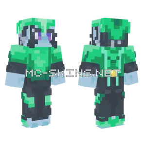 Green Crystal Golem Minecraft skin