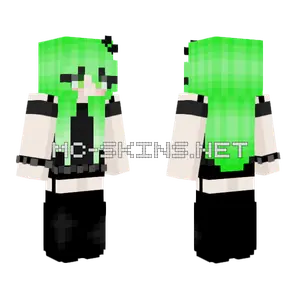 Green Emo Girl Minecraft skin