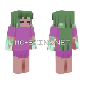 Green Flames Minecraft skin