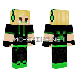 Green Gamer Minecraft skin