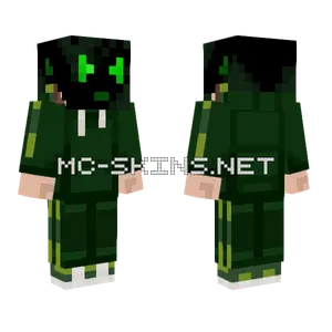 Green Guy With Full Mask Minecraft skin