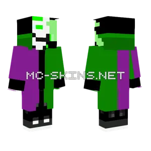 Green Hacker Wither Mask Minecraft skin