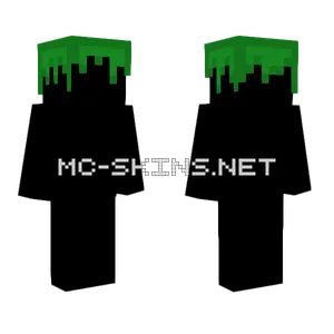 Green Hair Baseplate Minecraft skin