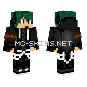 Green Hair Hoodie Minecraft skin