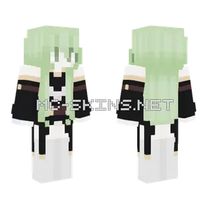Green Haired Girl Minecraft skin
