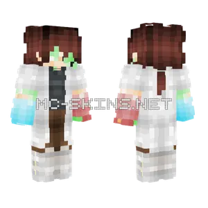 Green Haired Girl Minecraft skin