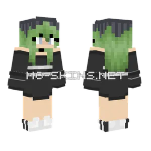 Green Haired Girl Sweater Minecraft skin