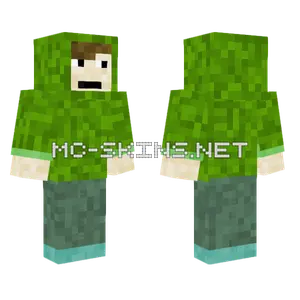 Green Hoodie Person Minecraft skin