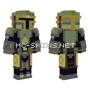 Green Mandalorian Minecraft skin