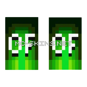 Green OptiFine Letters cape, outside and lining