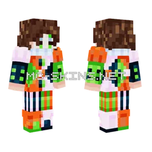Green Orange Clown Minecraft skin