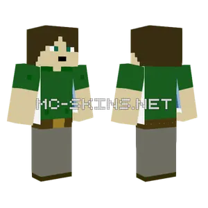 Green Overalls Boy