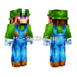 Green Overalls Luigi Minecraft skin