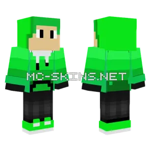 Green Panda Boy Minecraft skin