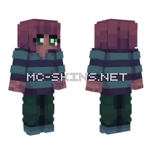 Green Pink Girl Alternative Minecraft skin