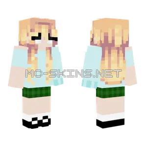 Green Plaid Melons Blueberries Minecraft skin