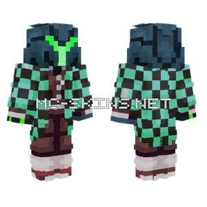 Green Samus Tanjiro Minecraft skin