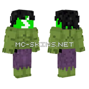 Green Skittle Hulk Minecraft skin
