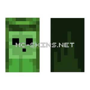 Green Slime Face cape, outside and lining