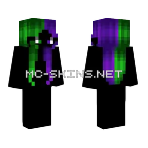 Green Split Purple Halloween Girl Minecraft skin
