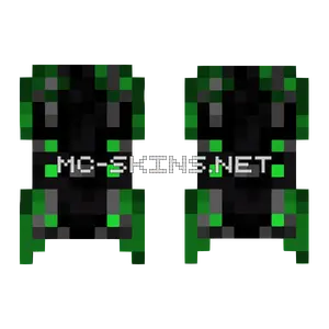 Green Studded Sentinel cape, outside and lining